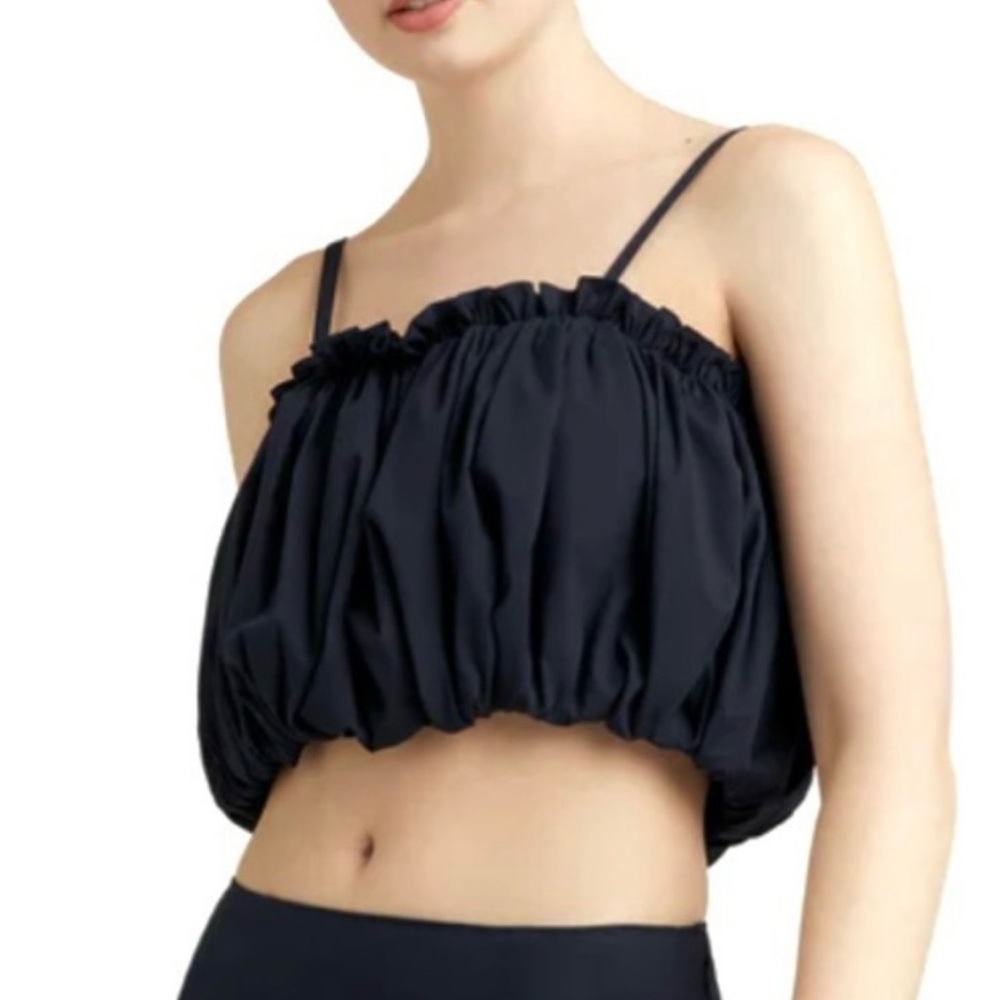NEW CINQ A SEPT NAVY CROP TOP